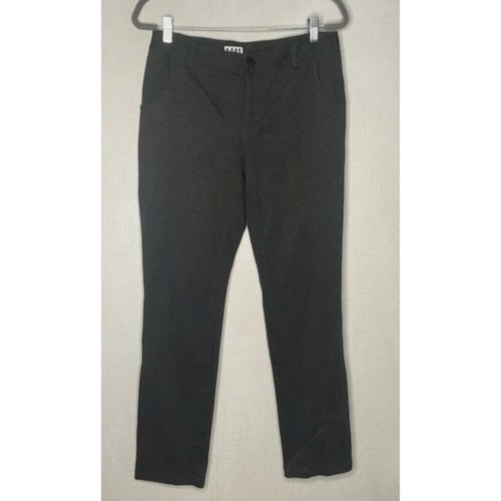 Duluth Trading Co Slimming Leg Trousers Pants Women Size 8X31 Gray Stretch Casua